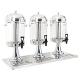 vidaXL Dubbele sapdispenser roestvrij staal 2x8 L