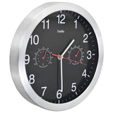vidaXL Wandklok met quartz-mechanisme hygrometer thermometer 30 cm wit