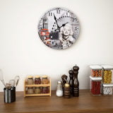 vidaXL Wandklok vintage stijl 60 cm bloemen