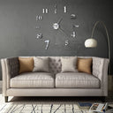 vidaXL 3D-wandklok 100 cm XXL modern zwart