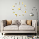 vidaXL 3D-wandklok 100 cm XXL modern zwart
