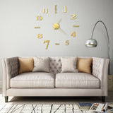 vidaXL 3D-wandklok 100 cm XXL modern zwart