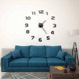 vidaXL 3D-wandklok 100 cm XXL modern zilverkleurig