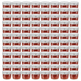 vidaXL Jampotten met wit met rode deksels 24 st 110 ml glas