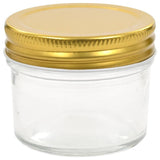 vidaXL Jampotten met wit met rode deksels 24 st 110 ml glas