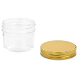 vidaXL Jampotten met wit met rode deksels 24 st 110 ml glas