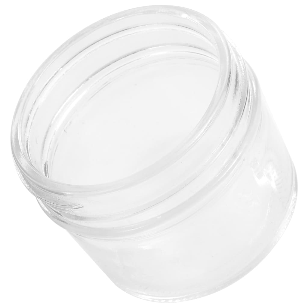 vidaXL Jampotten met wit met rode deksels 24 st 110 ml glas
