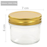 vidaXL Jampotten met wit met rode deksels 24 st 110 ml glas