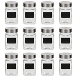 vidaXL Storage Jars with Stickers 12 pcs 300 ml