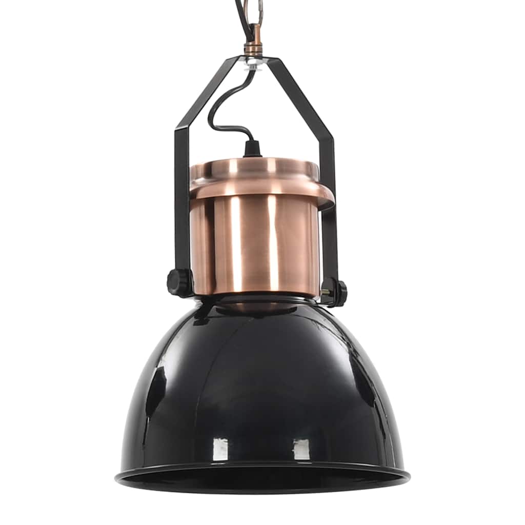 vidaXL Plafondlampen 2 st rond E27 zwart