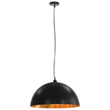 vidaXL Plafondlampen 2 st halfrond E27 40 cm zwart en goudkleurig