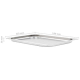 vidaXL Gastronormbakken 4 st GN 1/1 20 mm roestvrij staal