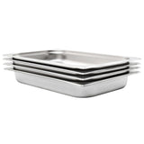 vidaXL Gastronormbakken 4 st GN 1/1 20 mm roestvrij staal