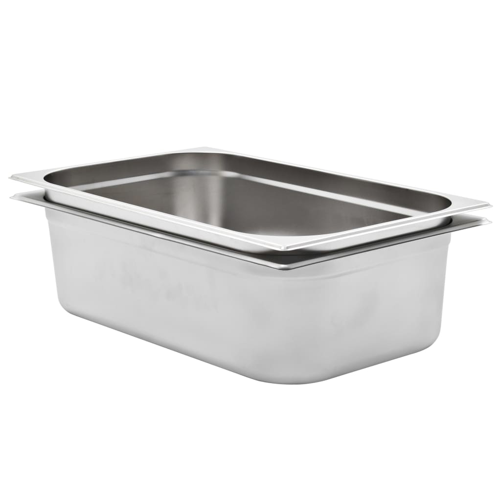 vidaXL Gastronormbakken 4 st GN 1/1 20 mm roestvrij staal