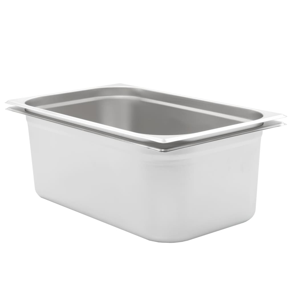 vidaXL Gastronormbakken 4 st GN 1/1 20 mm roestvrij staal