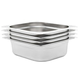 vidaXL Gastronormbakken 4 st GN 1/2 65 mm roestvrij staal
