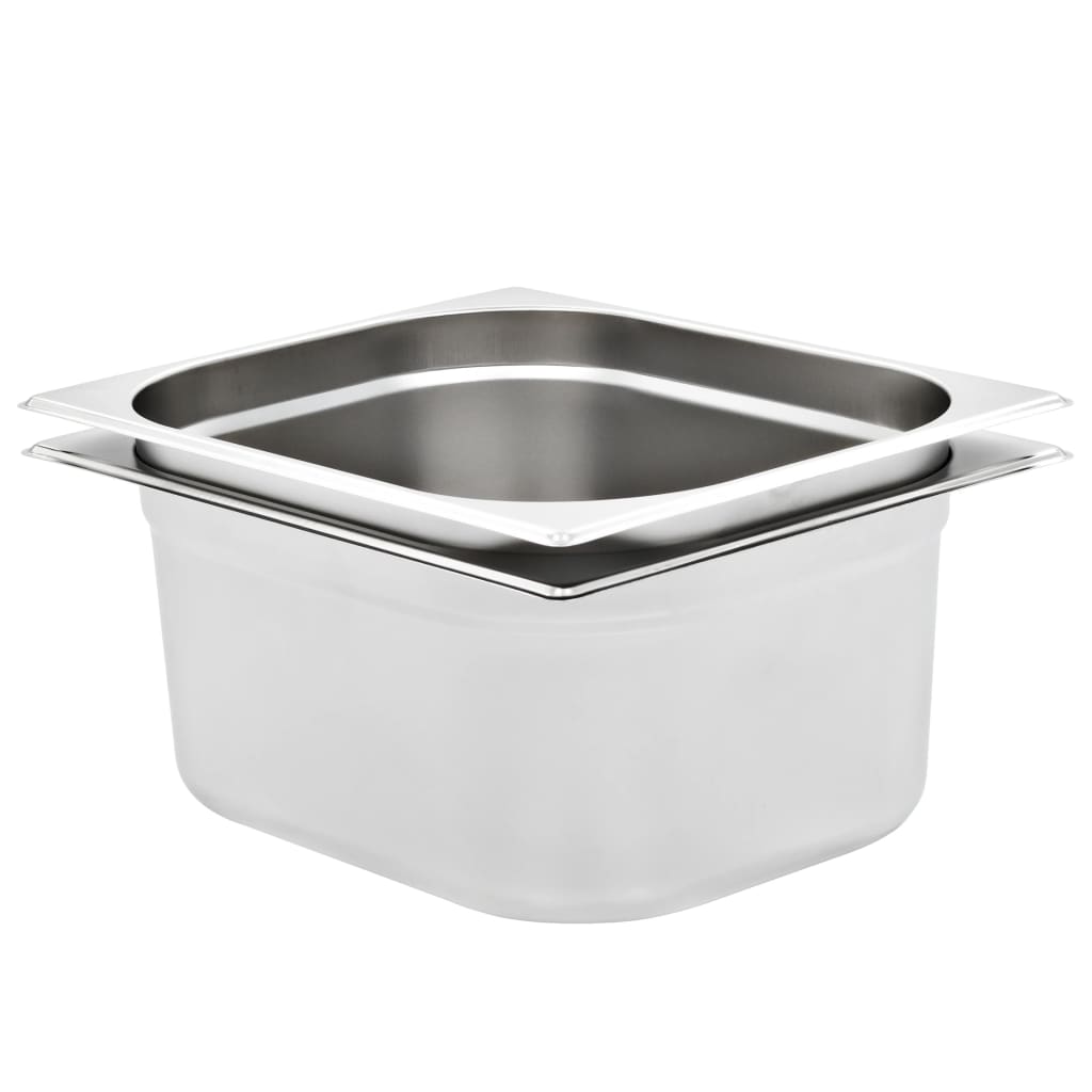 vidaXL Gastronormbakken 4 st GN 1/2 65 mm roestvrij staal