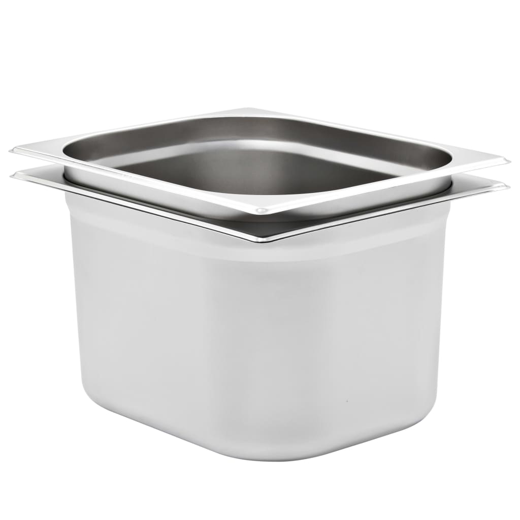 vidaXL Gastronormbakken 4 st GN 1/2 65 mm roestvrij staal