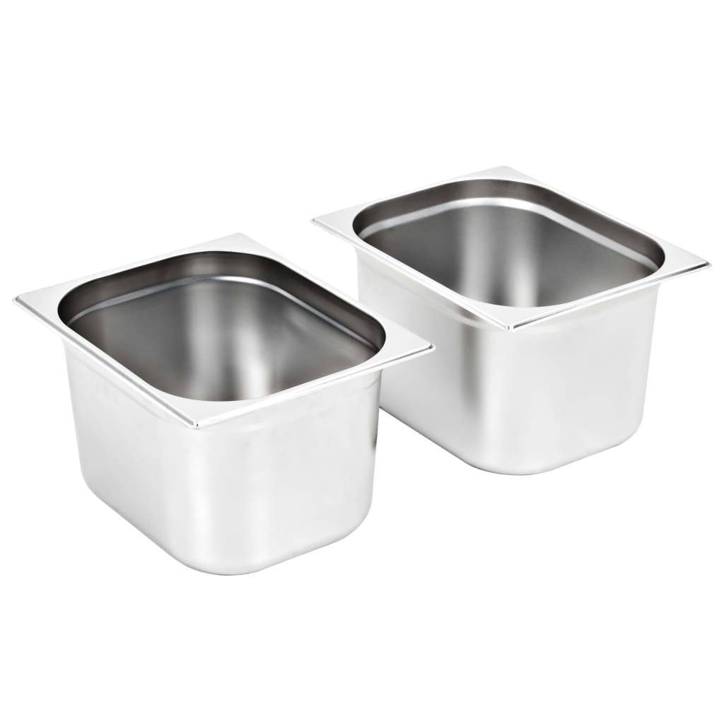 vidaXL Gastronormbakken 4 st GN 1/2 65 mm roestvrij staal
