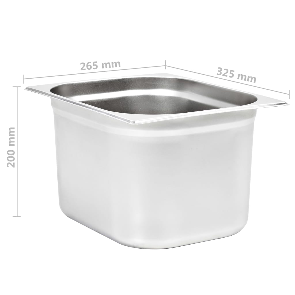 vidaXL Gastronormbakken 4 st GN 1/2 65 mm roestvrij staal