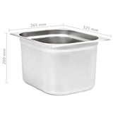vidaXL Gastronormbakken 4 st GN 1/2 65 mm roestvrij staal