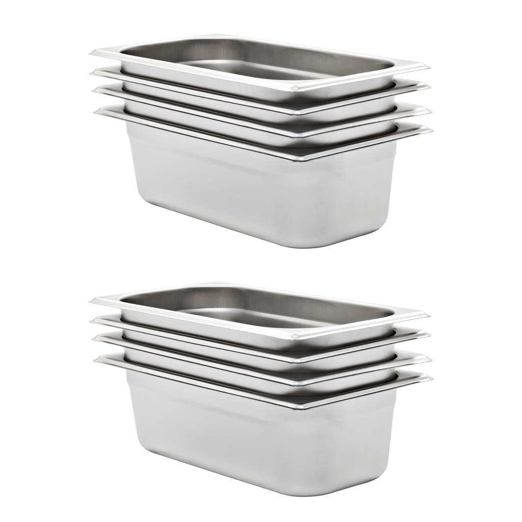 vidaXL Gastronormbakken 12 st GN 1/3 20 mm roestvrij staal