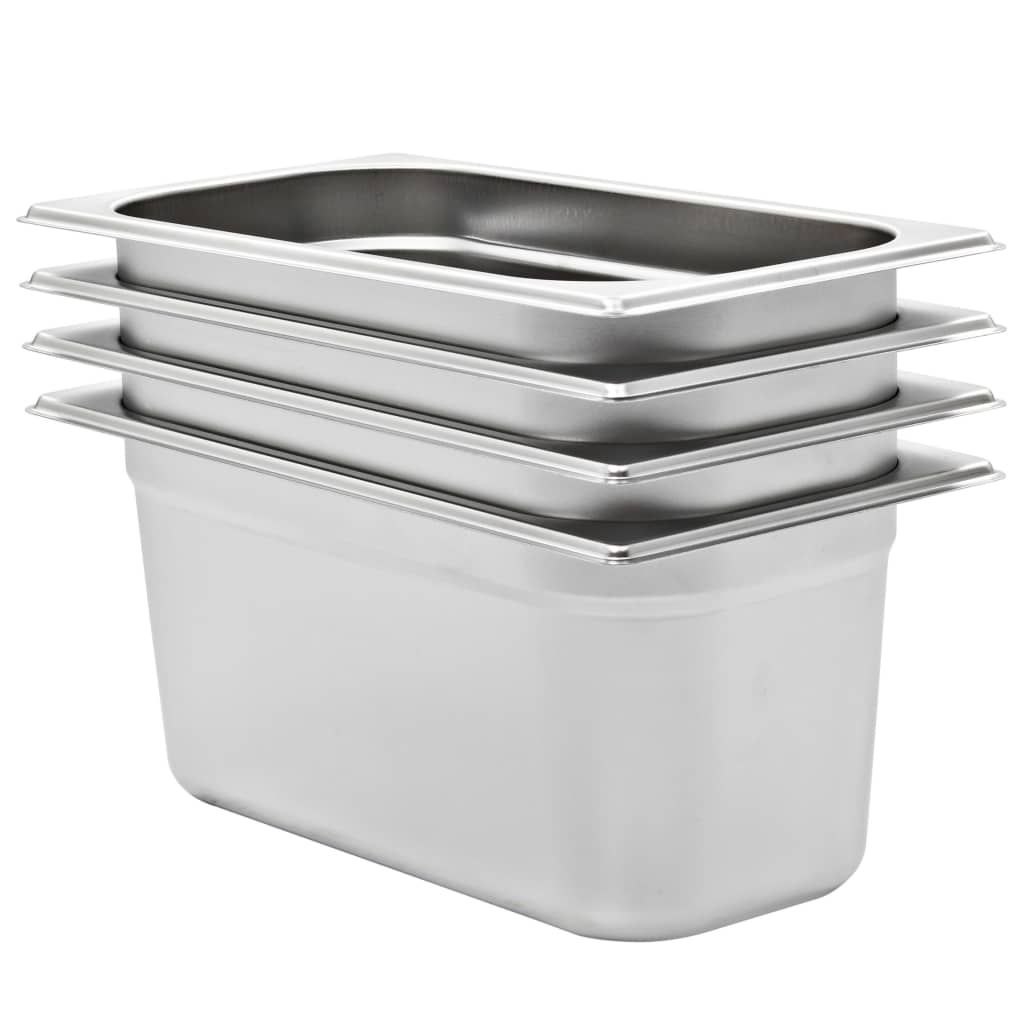 vidaXL Gastronormbakken 12 st GN 1/3 20 mm roestvrij staal