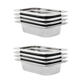 vidaXL Gastronormbakken 12 st GN 1/4 20 mm roestvrij staal