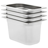 vidaXL Gastronormbakken 12 st GN 1/4 20 mm roestvrij staal