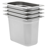 vidaXL Gastronormbakken 12 st GN 1/4 20 mm roestvrij staal
