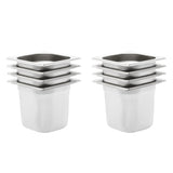 vidaXL Gastronormbakken 12 st GN 1/6 65 mm roestvrij staal