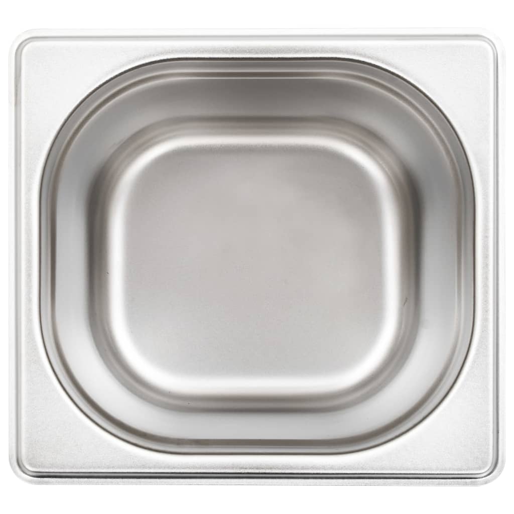 vidaXL Gastronormbakken 12 st GN 1/6 65 mm roestvrij staal