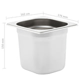 vidaXL Gastronormbakken 12 st GN 1/6 65 mm roestvrij staal