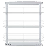 vidaXL Draadmand uittrekbaar 3-laags 47x15,5x55,5 cm zilverkleurig