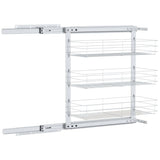 vidaXL Draadmand uittrekbaar 3-laags 47x15,5x55,5 cm zilverkleurig