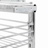 vidaXL Draadmand uittrekbaar 3-laags 47x15,5x55,5 cm zilverkleurig