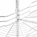 vidaXL Wire Basket Kitchen 2-tier 180 degrees 75x38x80 cm silver-colored