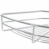 vidaXL Wire Basket Kitchen 2-tier 180 degrees 75x38x80 cm silver-colored