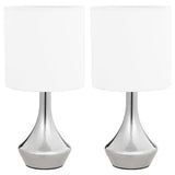 vidaXL Table Lamps 2 pcs with Touch Button E14 White