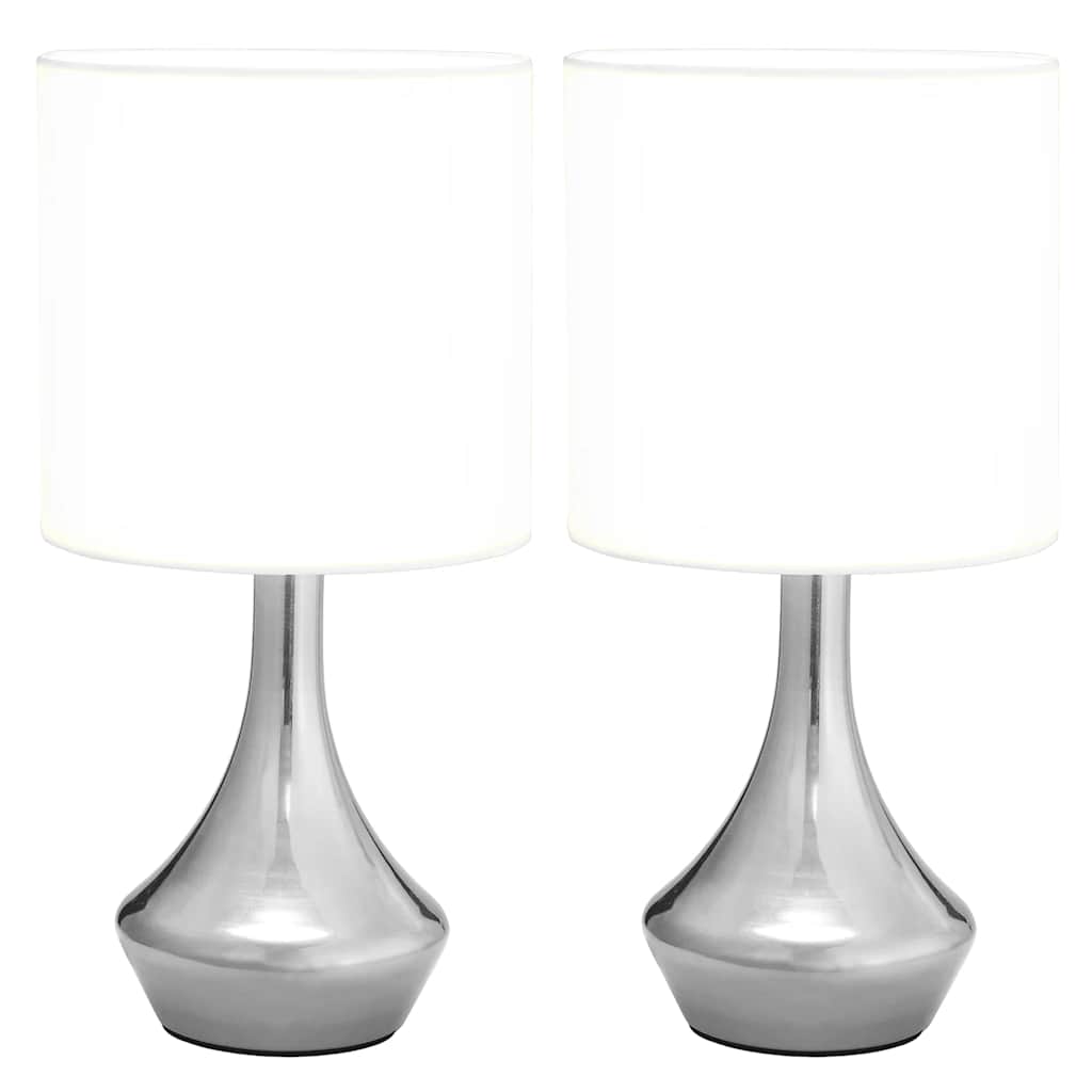 vidaXL Table Lamps 2 pcs with Touch Button E14 White