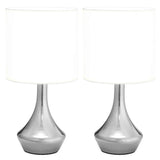 vidaXL Table Lamps 2 pcs with Touch Button E14 White