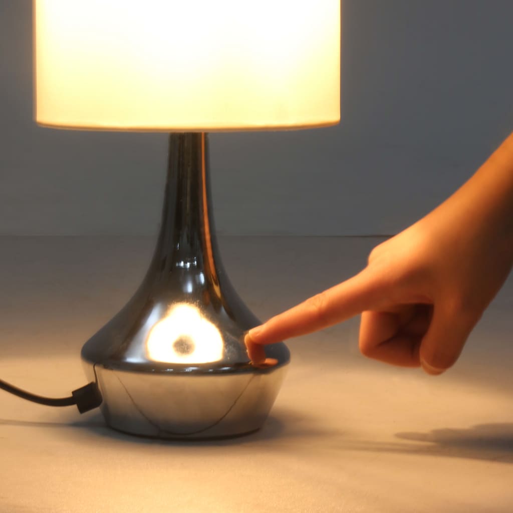 vidaXL Table Lamps 2 pcs with Touch Button E14 White