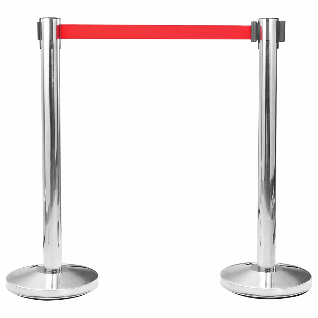 vidaXL Afzetkoord uittrekbaar 200 cm zwart