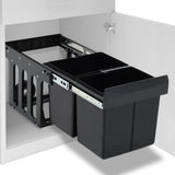 vidaXL Inbouwprullenbak uittrekbaar soft-close 20 L