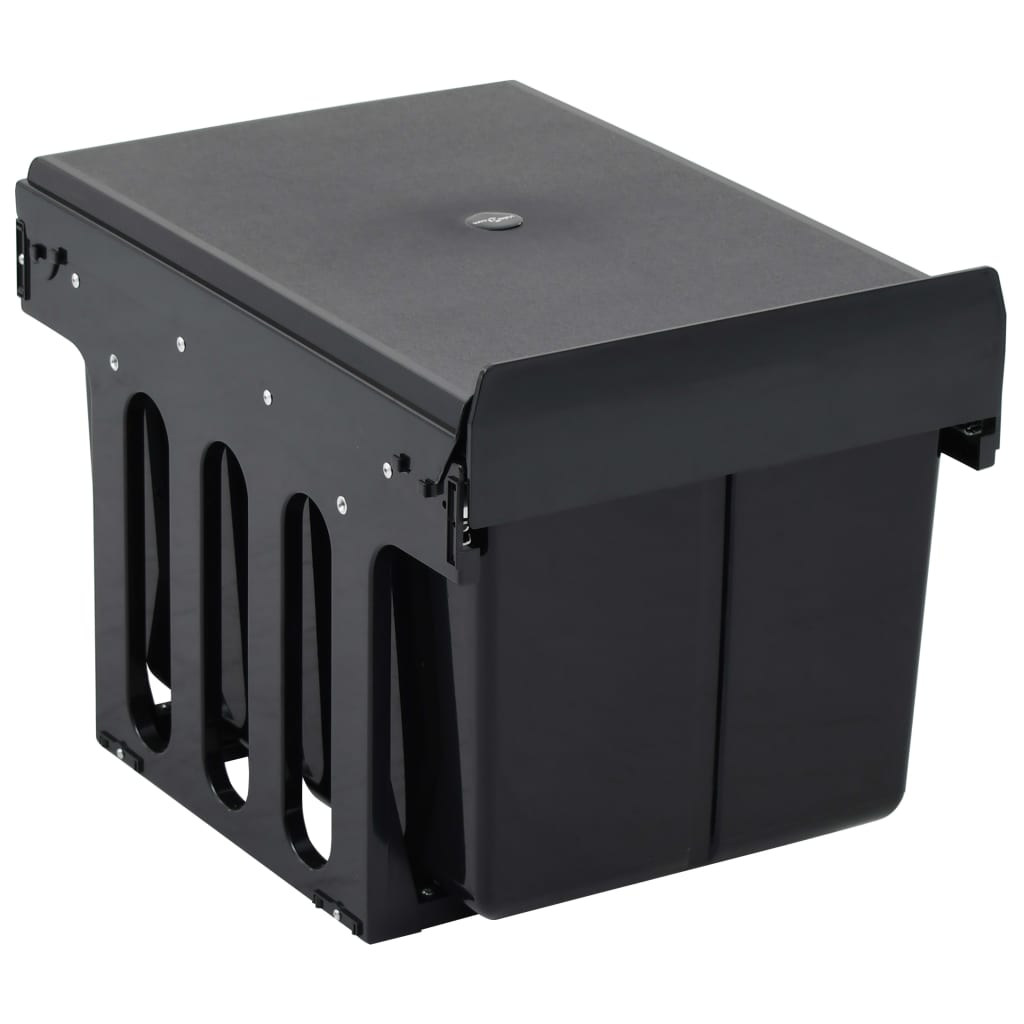 vidaXL Inbouwprullenbak uittrekbaar soft-close 20 L