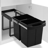 vidaXL Inbouwprullenbak uittrekbaar soft-close 20 L