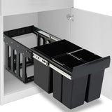vidaXL Inbouwprullenbak uittrekbaar soft-close 20 L