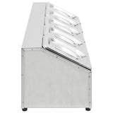 vidaXL Gastronorm Pan Holder with 3 GN 1/6 Pans Stainless Steel