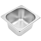 vidaXL Gastronorm Pan Holder with 3 GN 1/6 Pans Stainless Steel