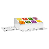 vidaXL Gastronorm Pan Holder with 3 GN 1/6 Pans Stainless Steel